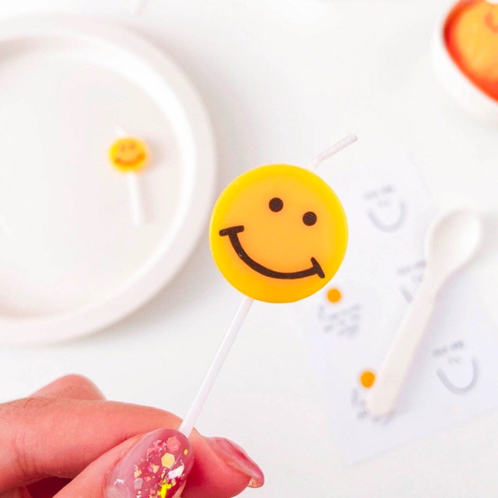 Smiley Emoji Candle Birthday Candles Cute [READY STOCK IN SG]