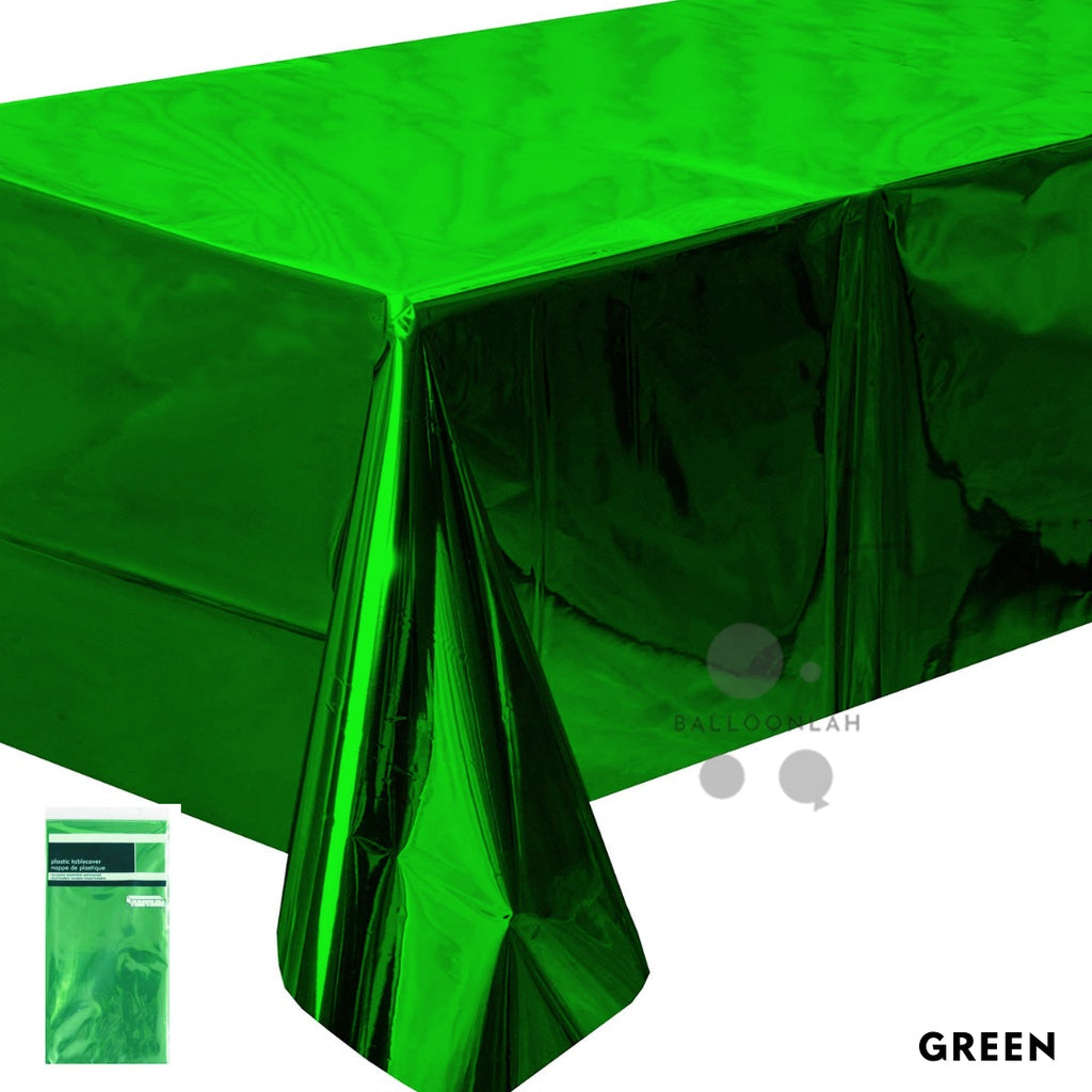 Disposable Metallic Plastic Table Cloth Tablecloth [READY STOCK IN SG]