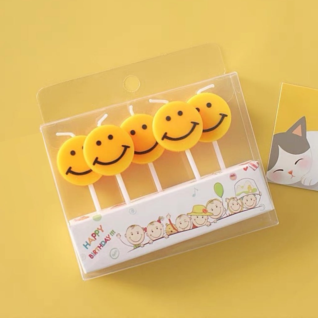 Smiley Emoji Candle Birthday Candles Cute [READY STOCK IN SG]