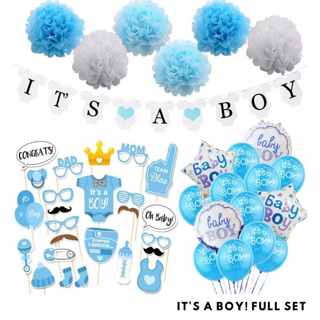 Gender Reveal Party Decoration Balloon Set Baby Shower [READY STOCK IN SG]