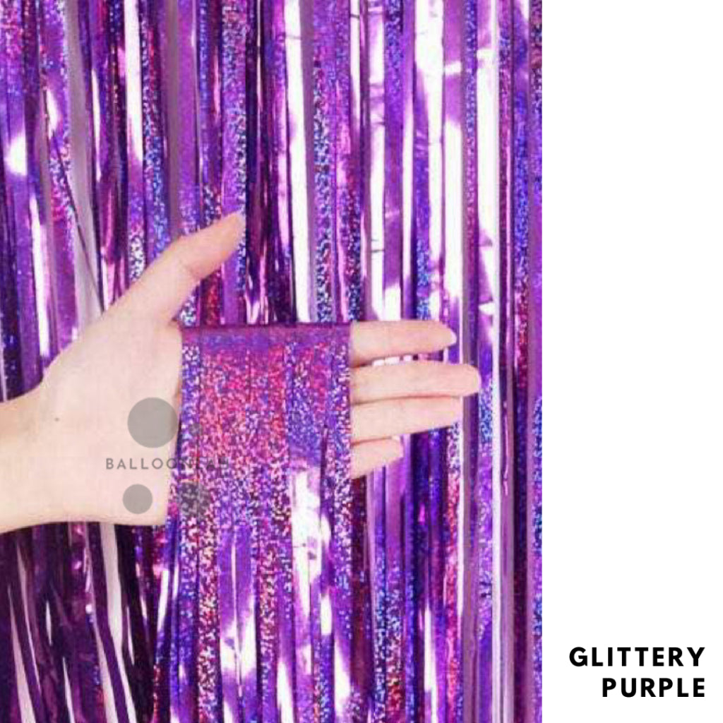 Tinsel Party Backdrop Premium Glittery Finishing [READY STOCK IN SG]