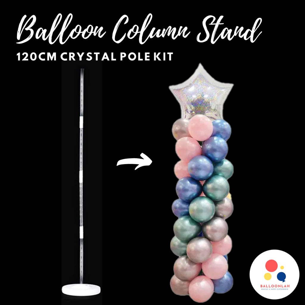 Balloon Column Balloon Stand 120CM Crystal Pole Balloon Holder Stick [READY STOCK IN SG]