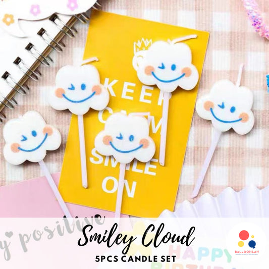 Smiley Cloud Candle Birthday Candles Cute [READY STOCK IN SG]