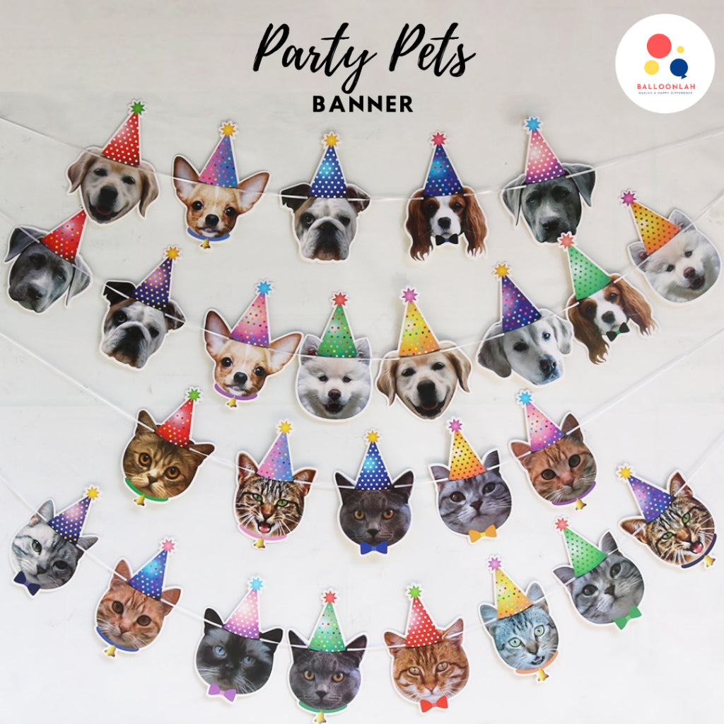 Pet Dog & Cat Party Banner Party Bunting [READY STOCK IN SG]