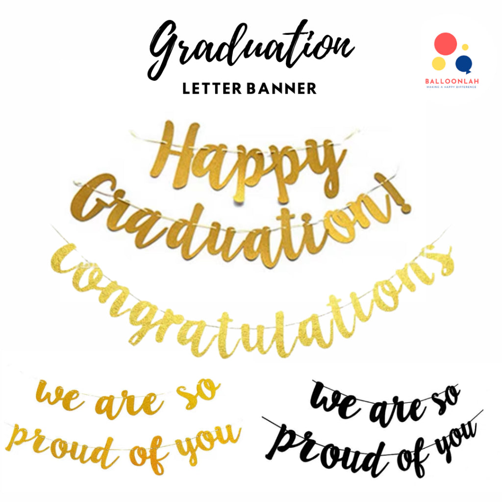 Graduation Party Banner Congratulations Convocation [READY STOCK IN SG]
