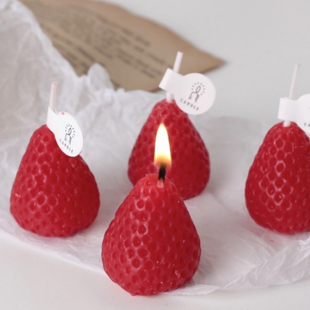 Strawberry Candle Birthday Candles Cute [READY STOCK IN SG]