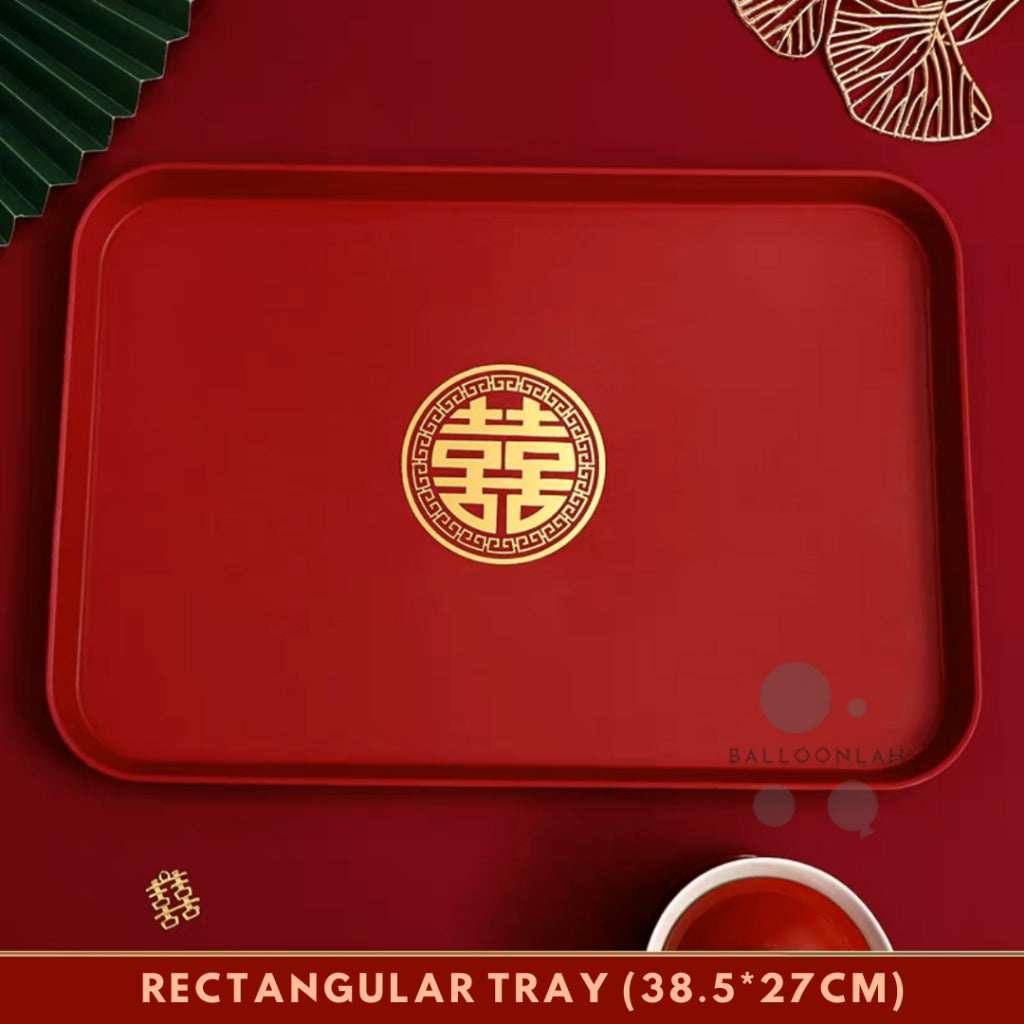Wedding Tea Tray Chinese Tea Ceremony Xi Word Guo Da Li [READY STOCK IN SG]