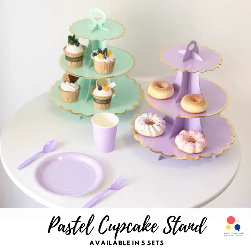 Pastel 3 Tier Cupcake Stand [Ready Stock in SG]