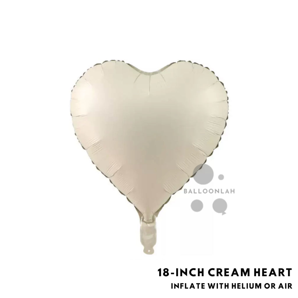 40-inch Cream Caramel Number Foil Balloons INS Helium [READY STOCK IN SG]