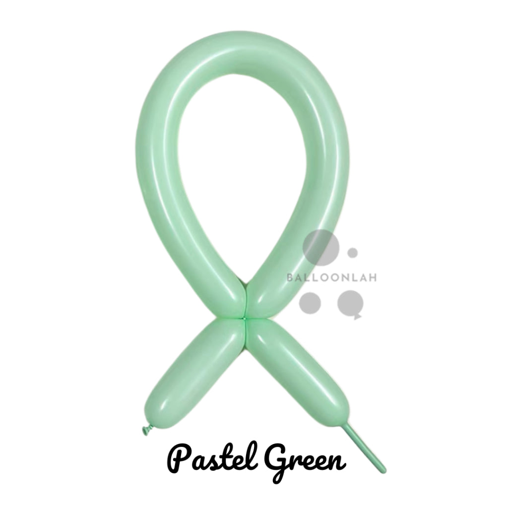 260 mm Pastel Colour Long Latex Balloons Twisting Balloon Sculpture [READY STOCK IN SG]