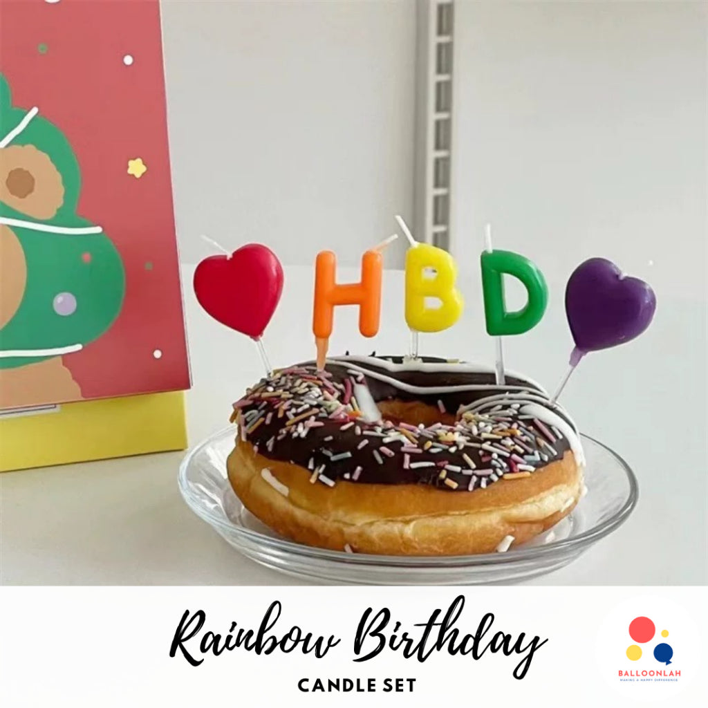 Rainbow Birthday Candles Parties [READY STOCK IN SG]