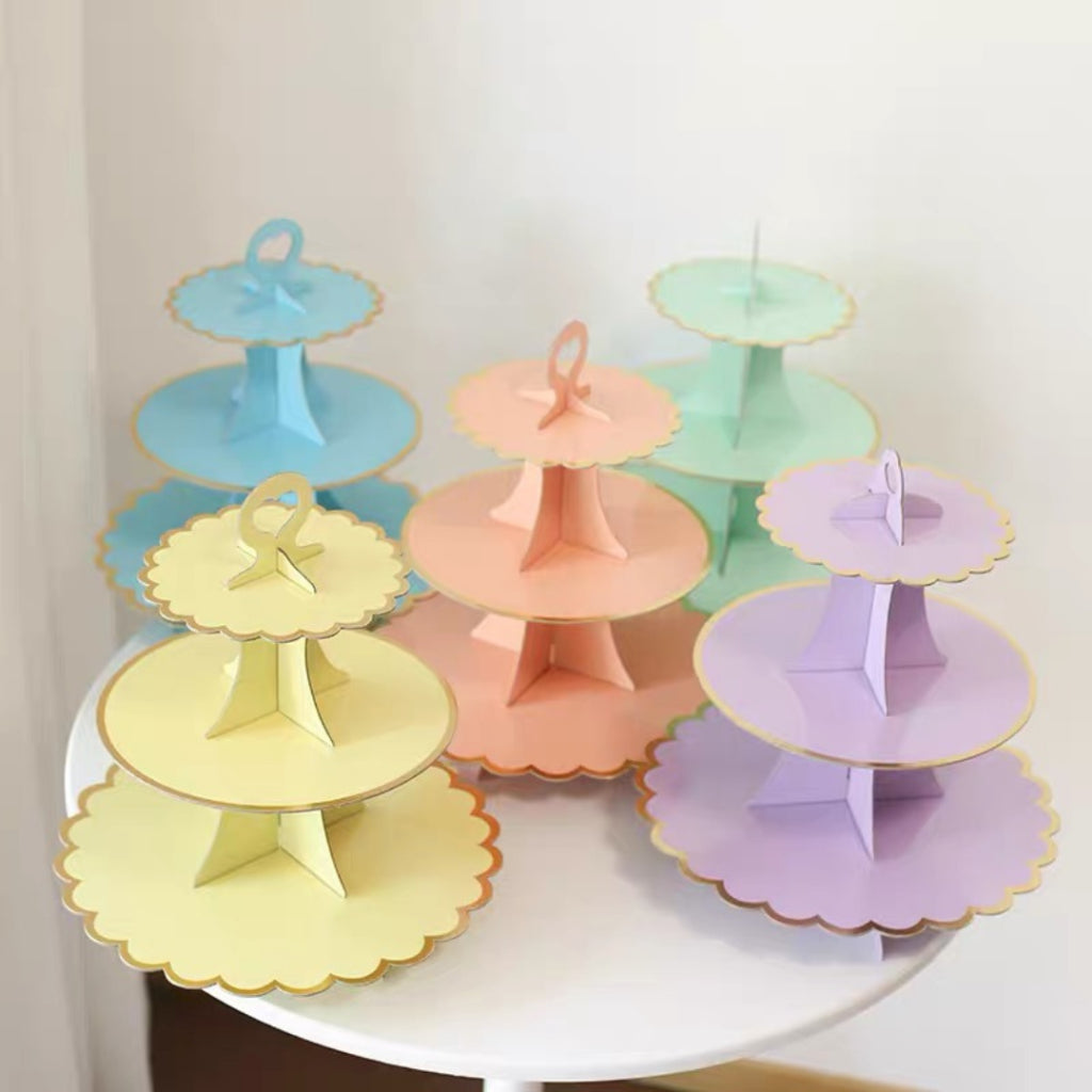Pastel 3 Tier Cupcake Stand [Ready Stock in SG]