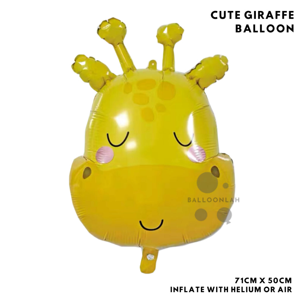 CUTE ANIMAL Foil Balloon Bear Giraffe Lion Panda Tiger Birthday Decoration Animals [READY STOCK IN SG]