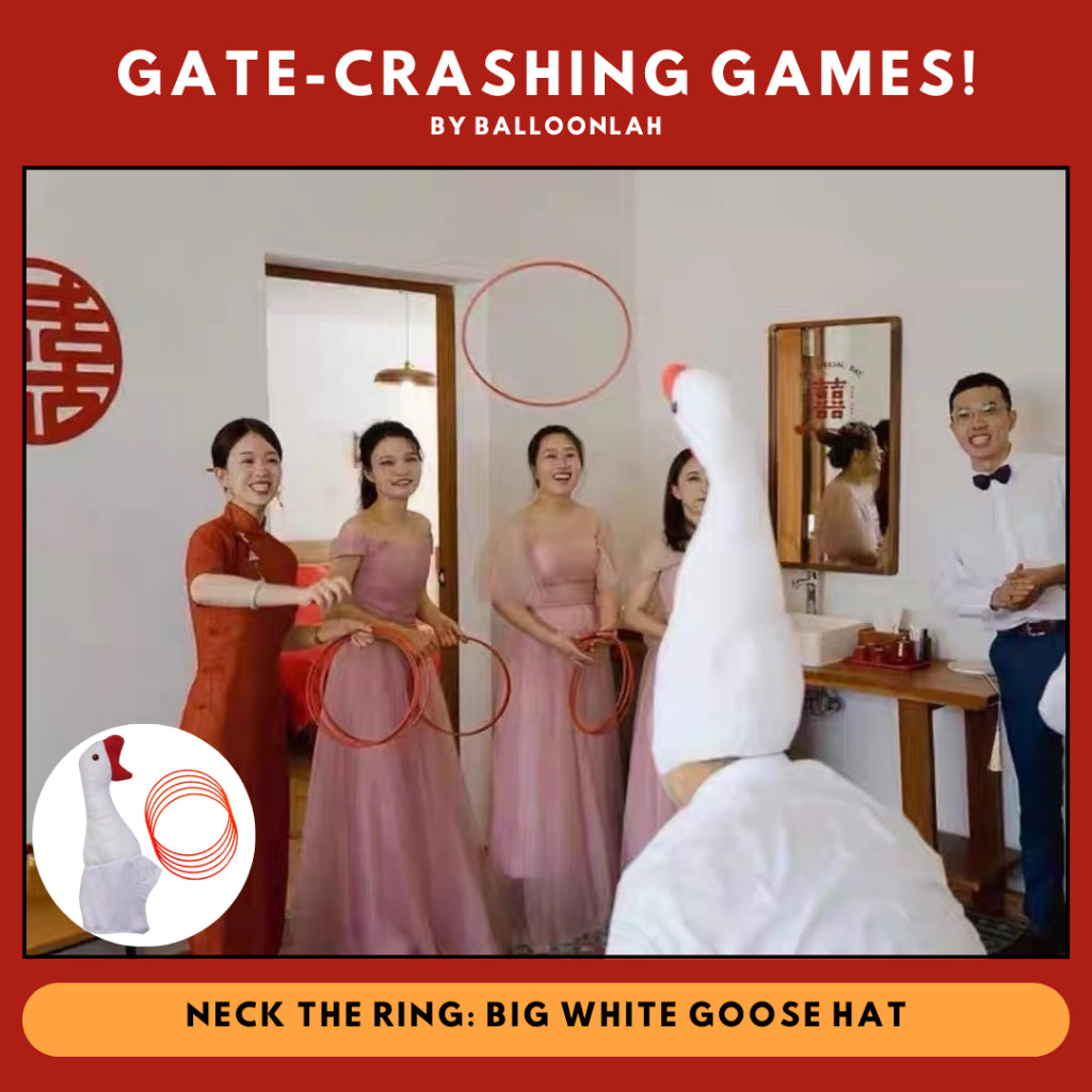 🦆 Big White Goose Hat Chinese Wedding Gate-crashing Games [READY STOCK IN SG]