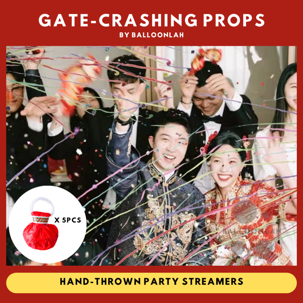 Party Streamers Hand Thrown Chinese Wedding Gate-crashing Props [READY STOCK IN SG]