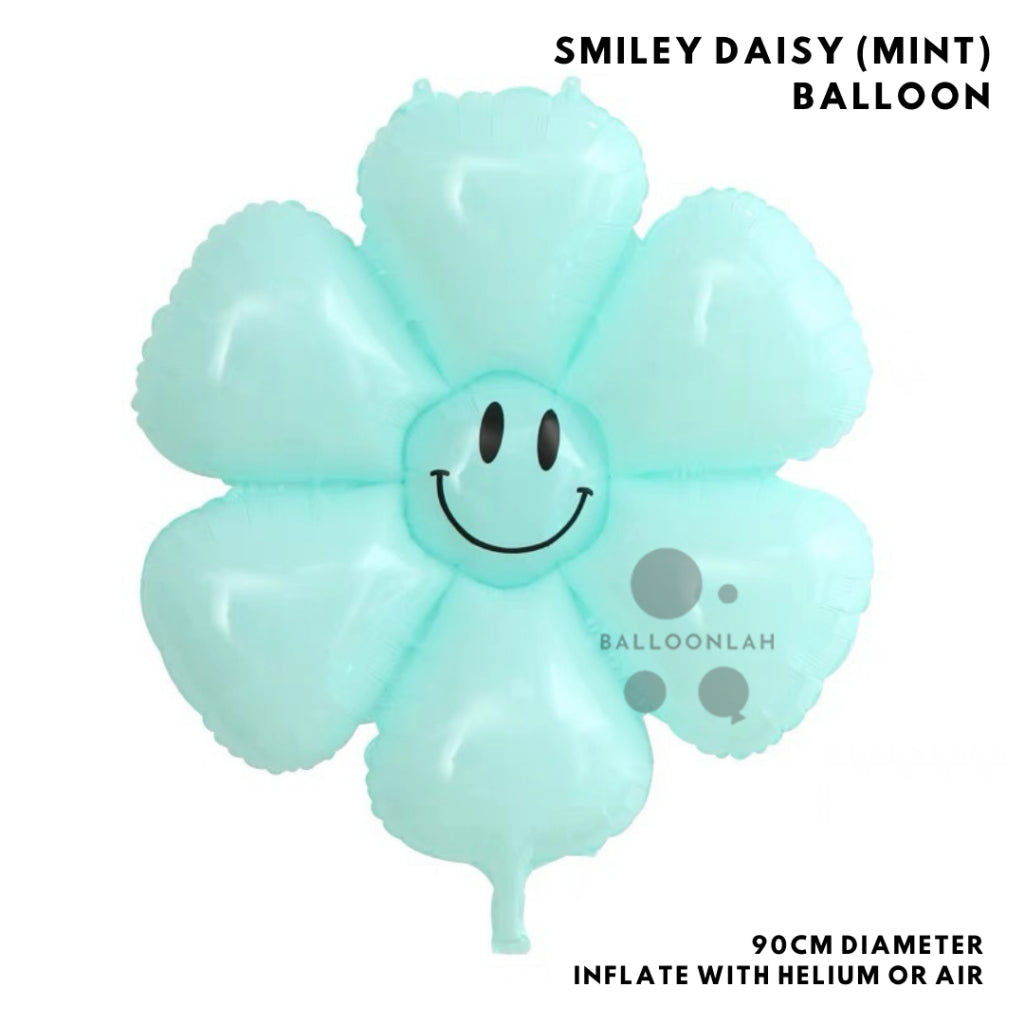 🌼 SMILEY DAISY Pastel Colour Balloon Birthday Decoration [READY STOCK IN SG]