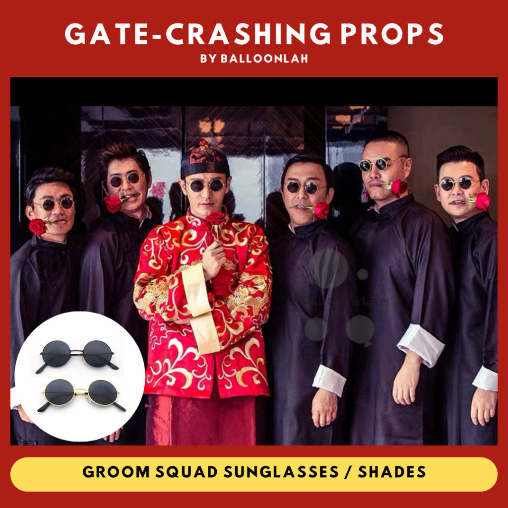 Retro Glasses Groomsmen Chinese Wedding Gate-crashing Prop [READY STOCK IN SG]