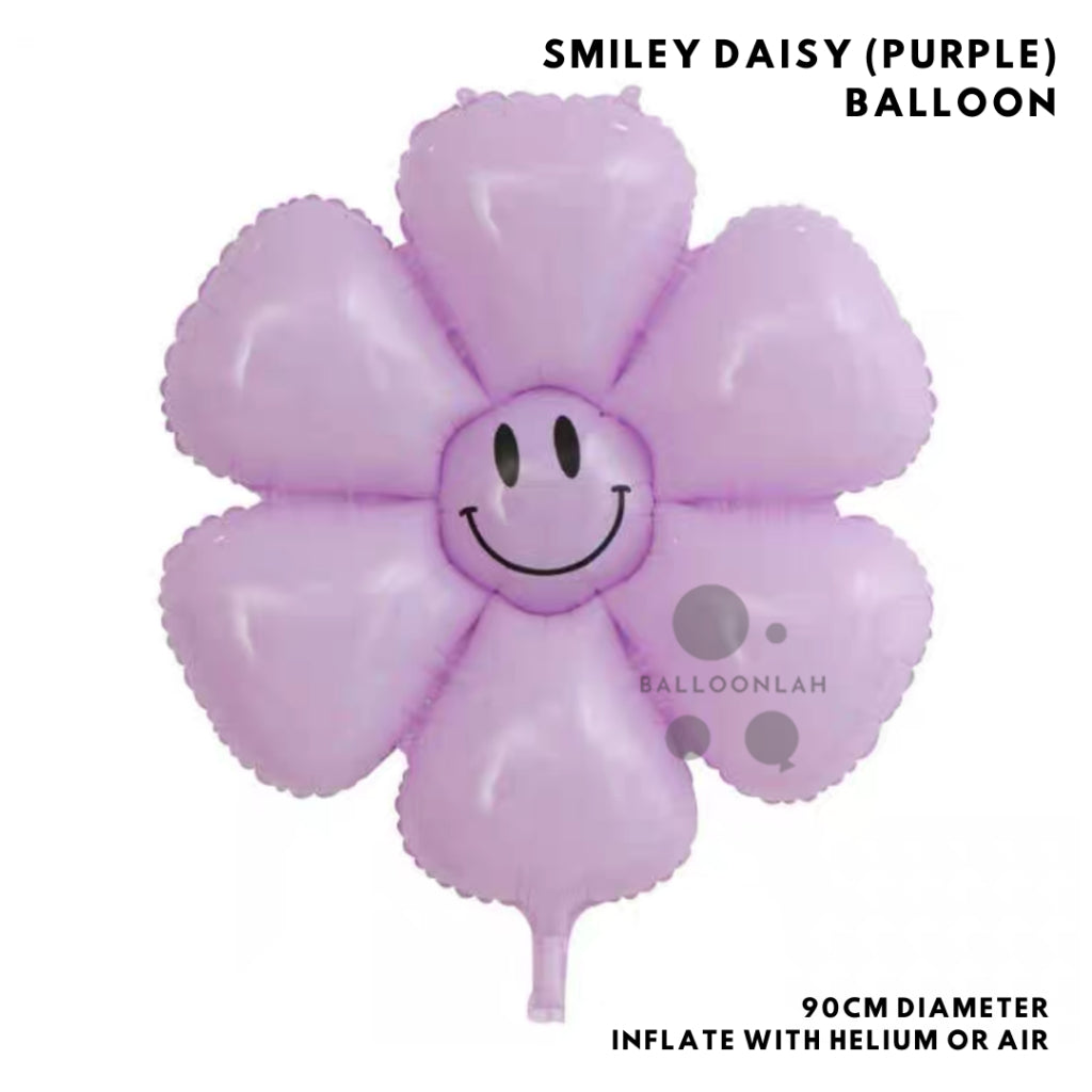 🌼 SMILEY DAISY Pastel Colour Balloon Birthday Decoration [READY STOCK IN SG]