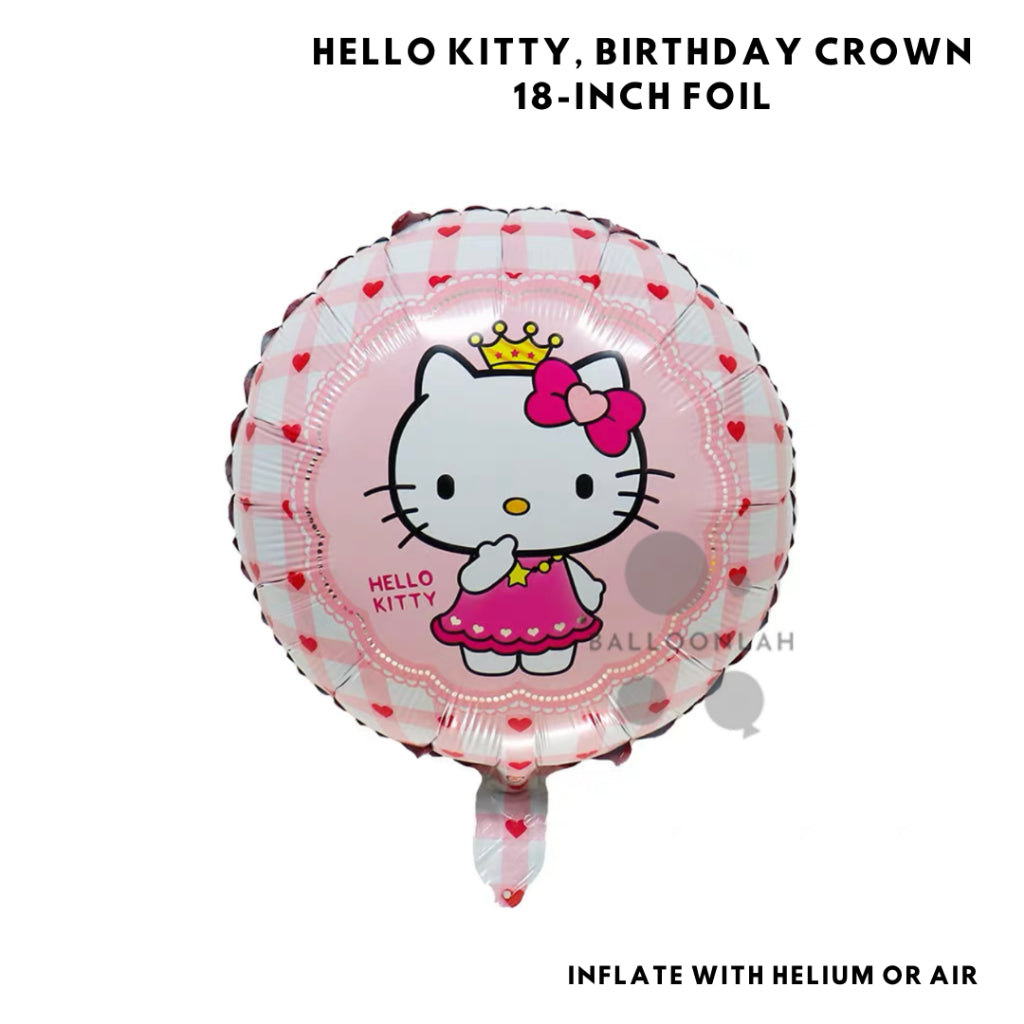 🎀 HELLO KITTY Cartoon Themed Foil Latex Balloons [READY STOCK IN SG]