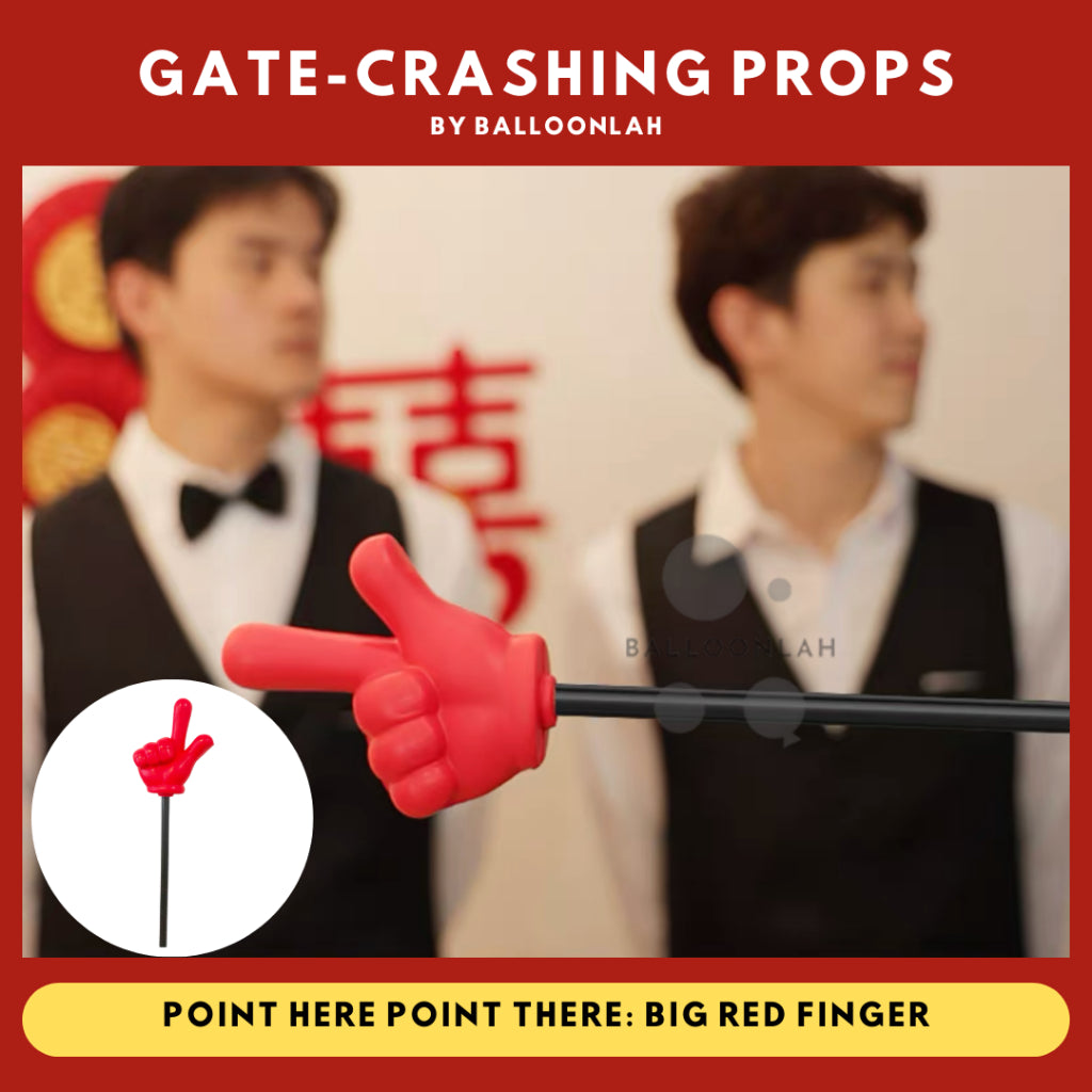 Big Red Finger Funny Prop Toy Chinese Wedding Gate-crashing Games [READY STOCK IN SG]
